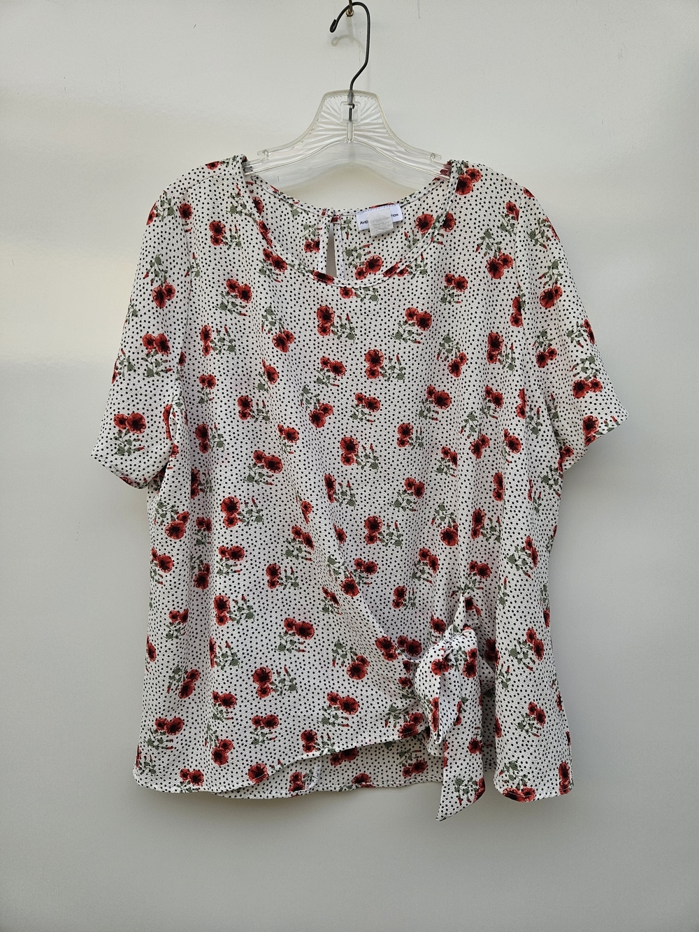 Avenue Collection Polka Dot And Floral Blouse Size 2X